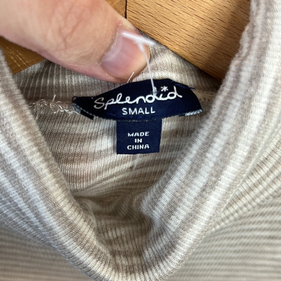 Splendid Stripe Turtleneck Long Sleeve - Picture 3 of 4